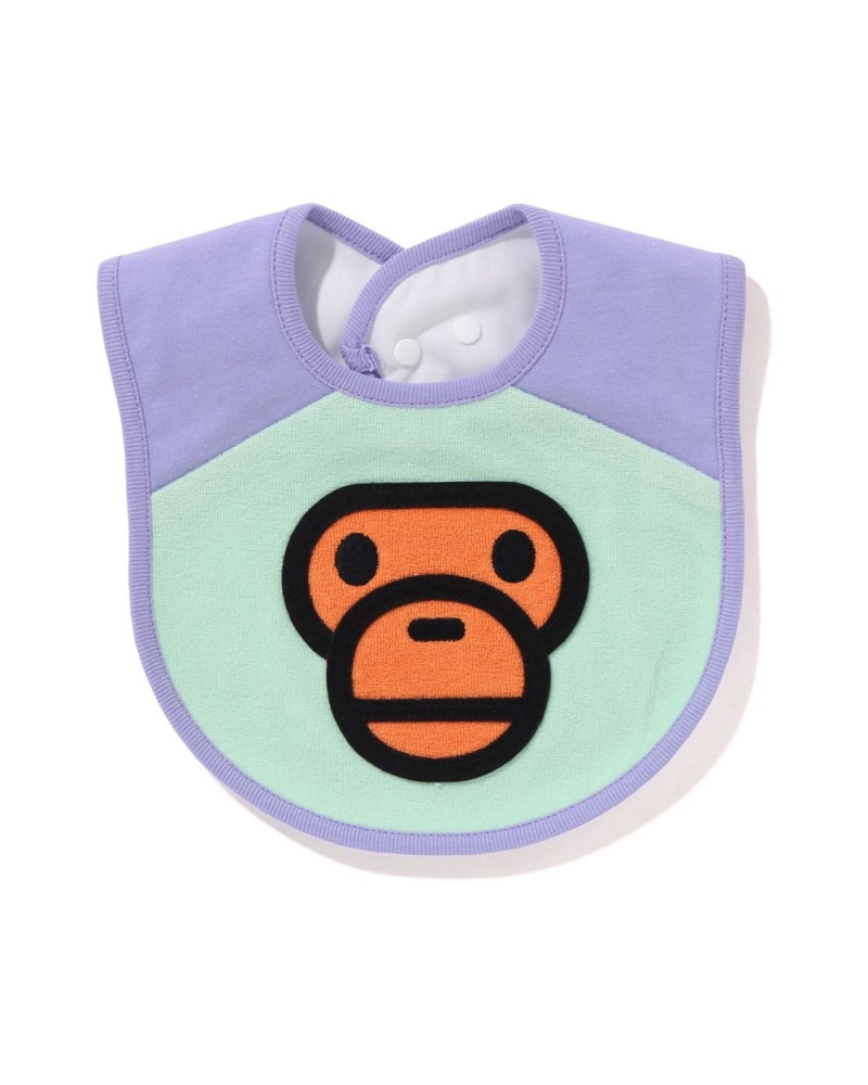 Hauts Bape Babies Baby Milo Pile Bib Violette Enfant | SVV-35876036